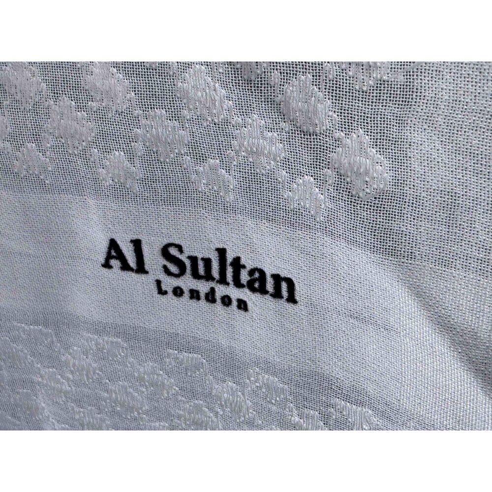 NWOT Al Sultan London Premium White Shemagh Ghutra Scarf 54”x54”